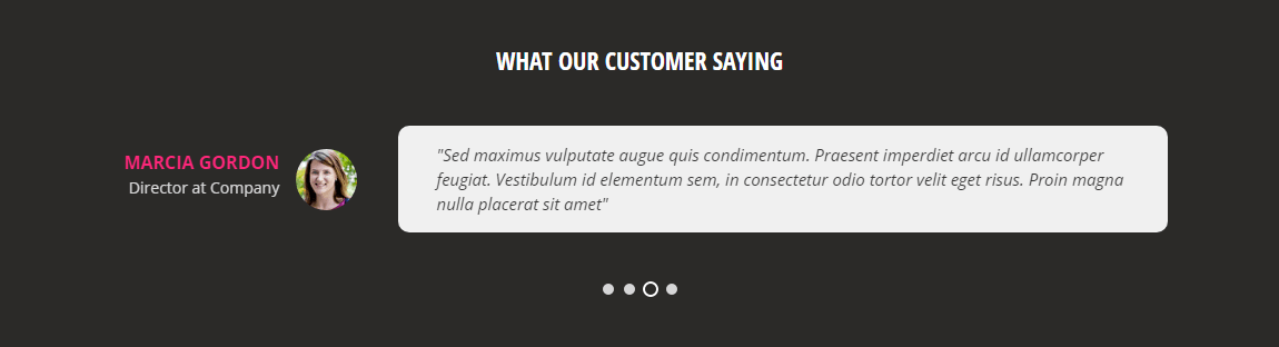 Home page - Testimonials