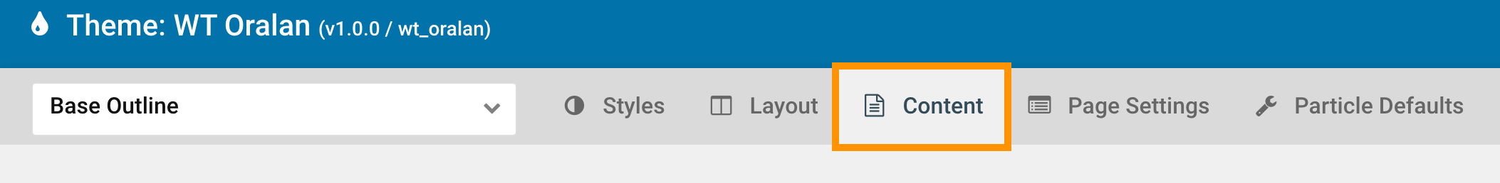global theme click content