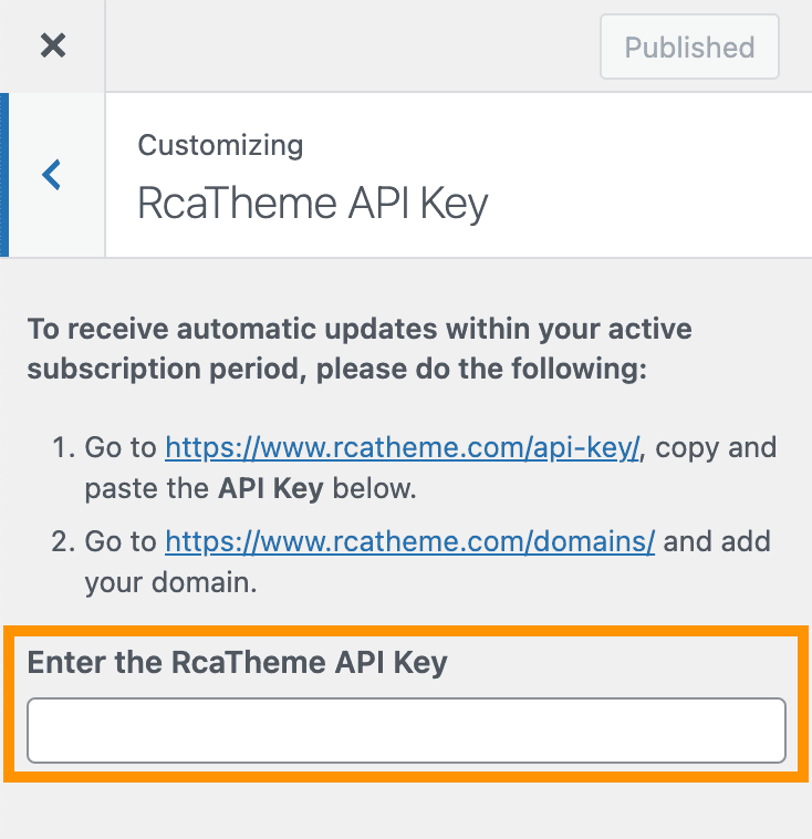 global themes enter subs api key