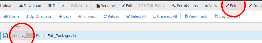 Extract Joomla File