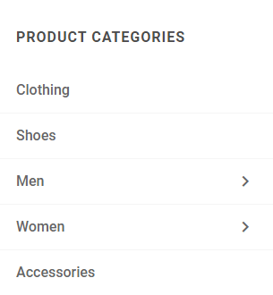 Shop - Products Categories