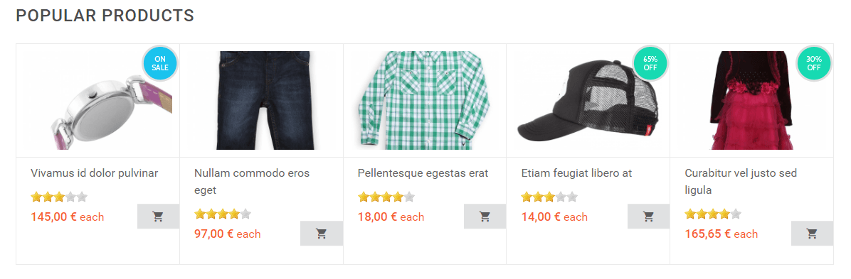 Home page - Popular Products