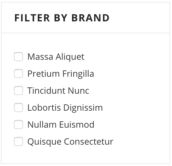 HikaShop Filter - Filter by Brand