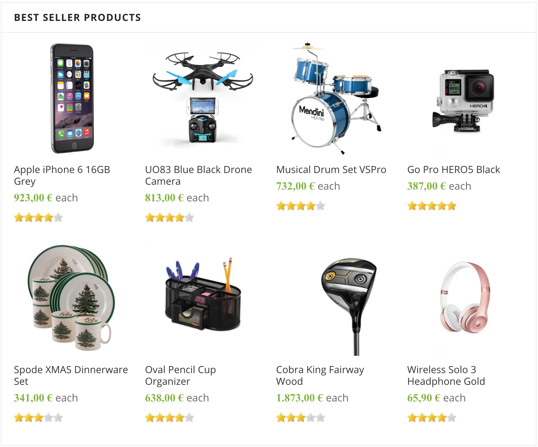 Home Page Best Seller Products (HikaShop)