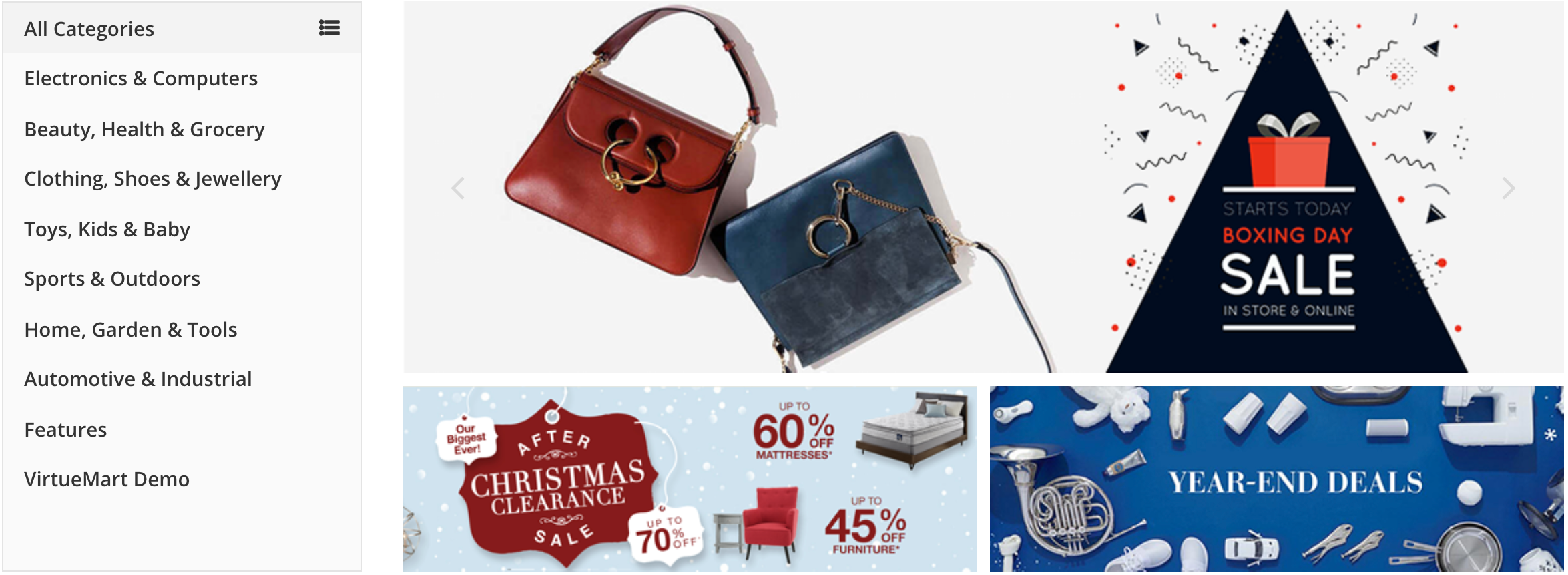 Home Page (Categories & Banners)