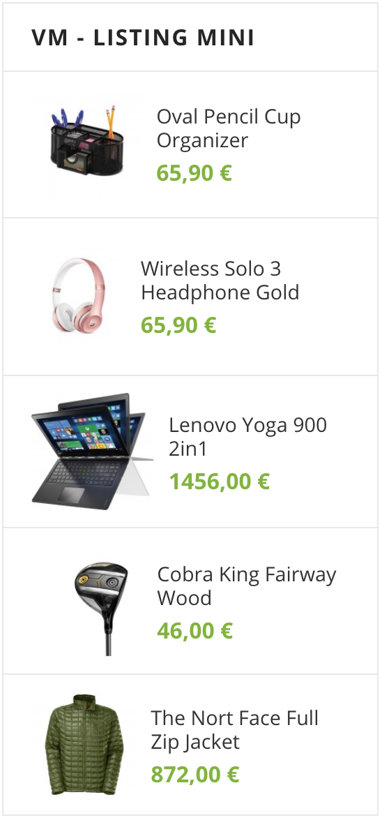 Sidebar Features Products (VirtueMart)