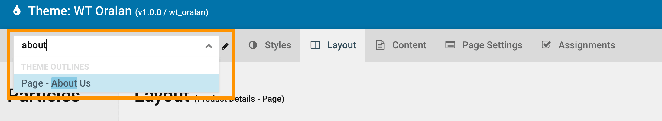outline select home page