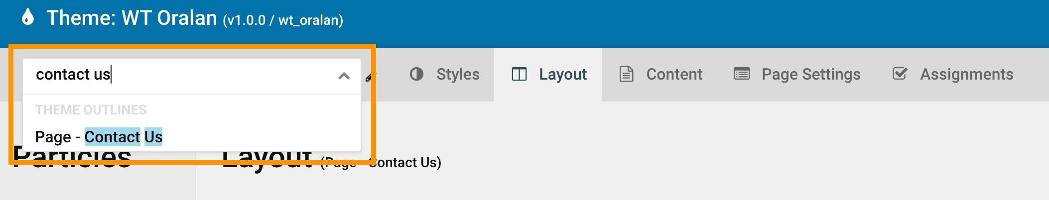 outline select home page