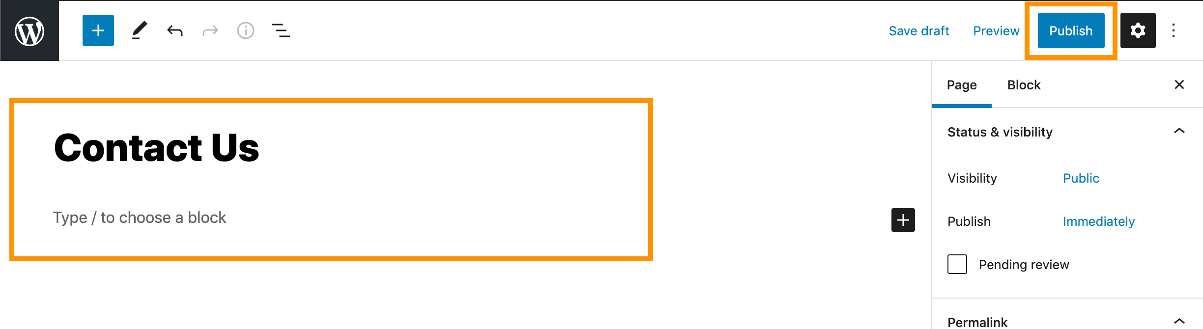 page homepage