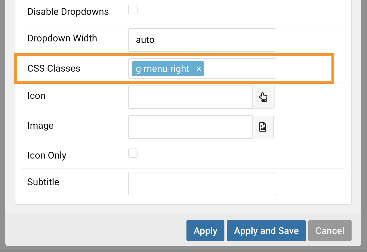 theme add menu icon