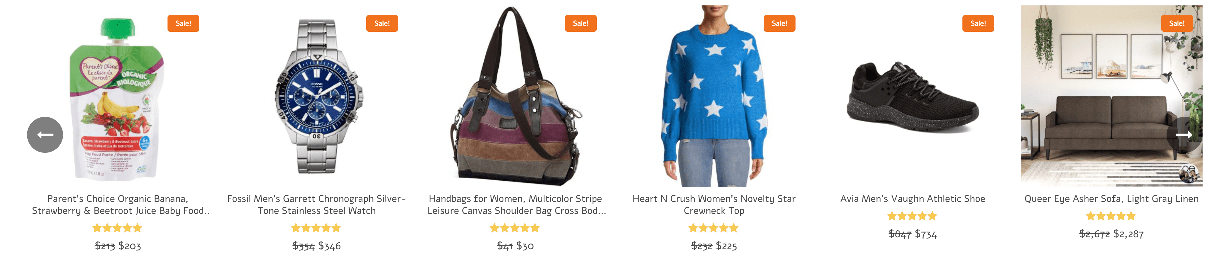 products carousel