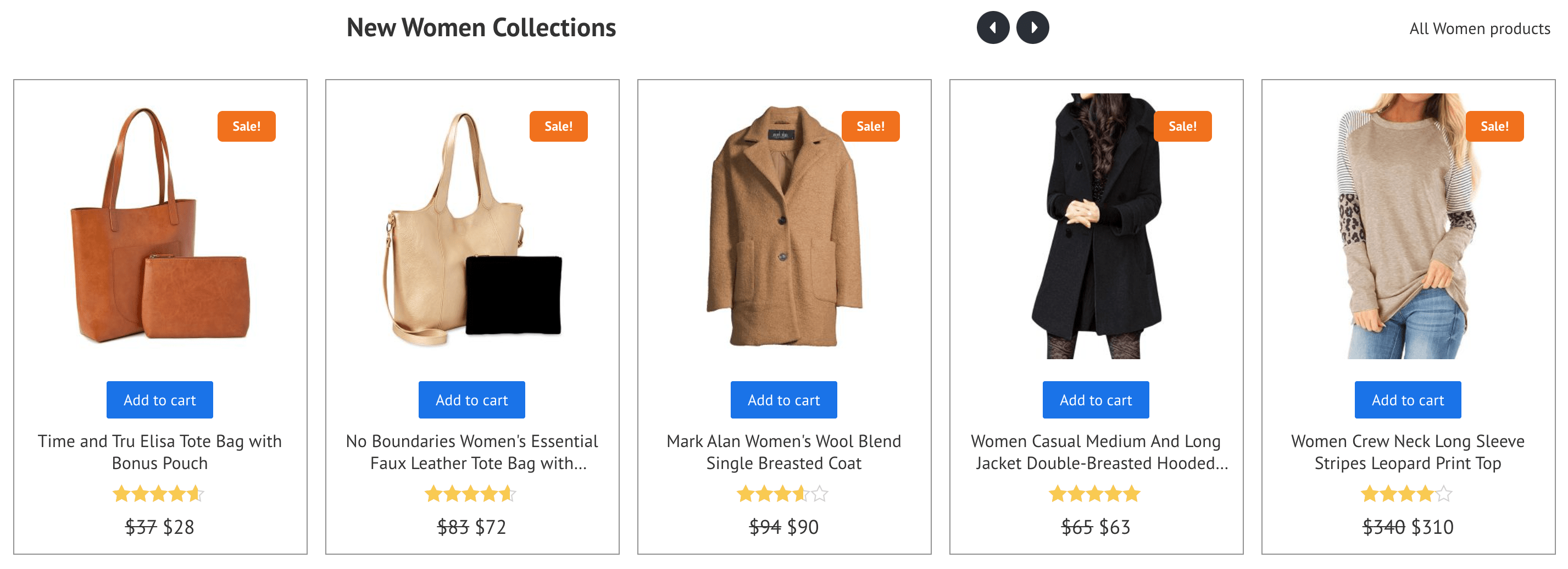 products carousel