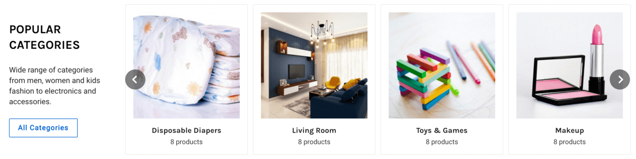 deltoidar categories carousel