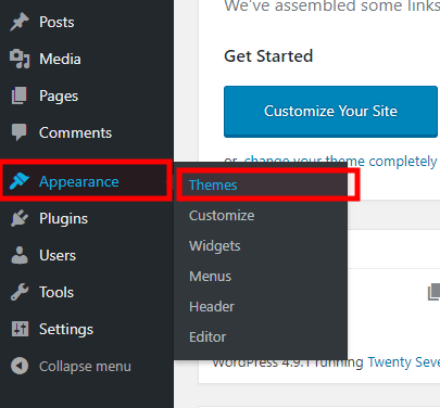 WordPress theme manager