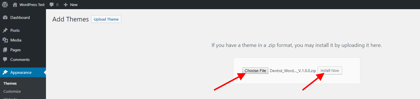 WordPress choose theme