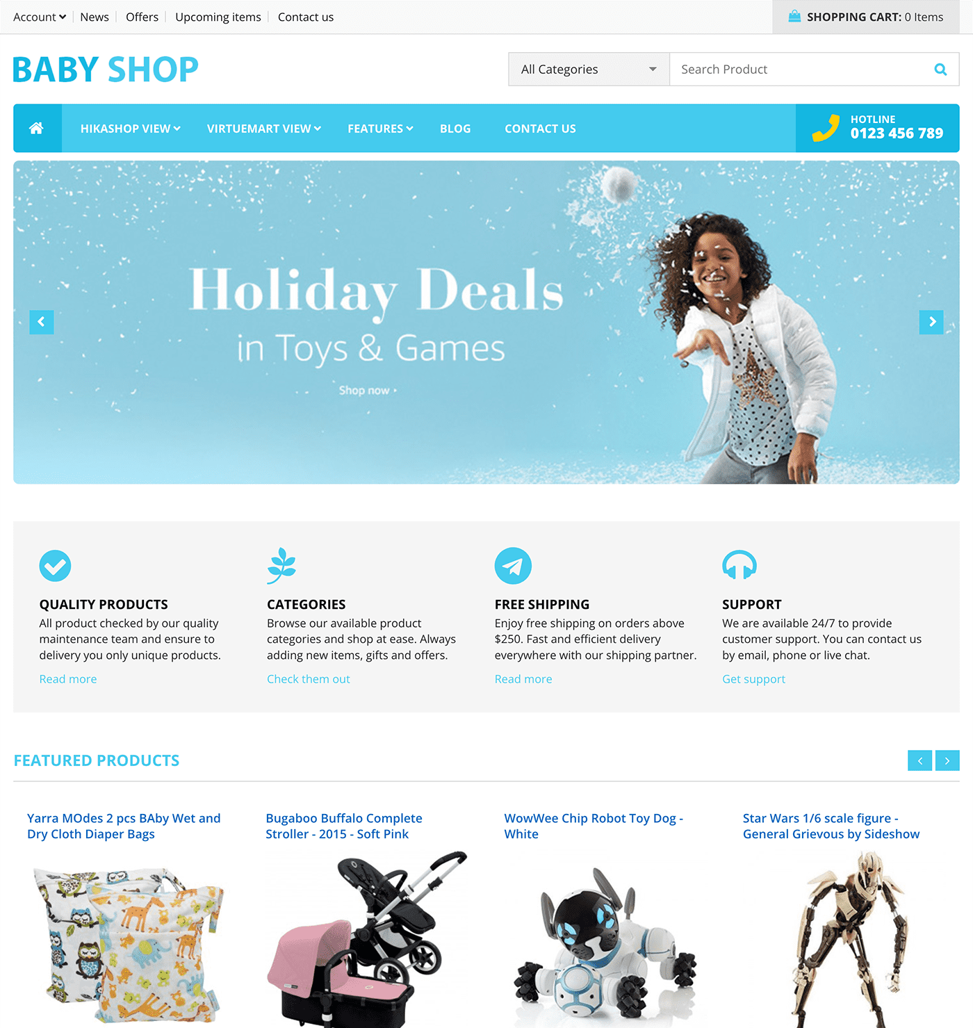 BabyShop - Joomla! Template for HikaShop and VirtueMart