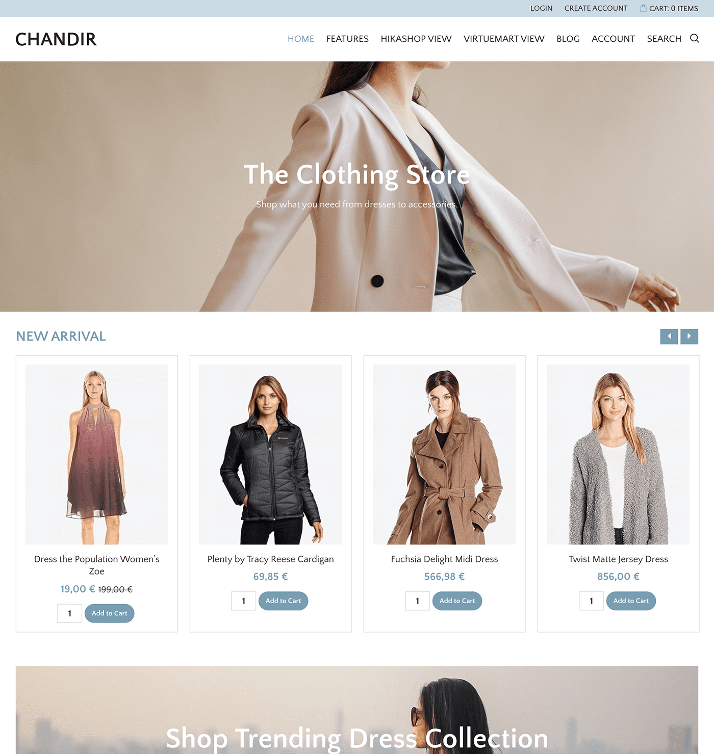 Chandir - Joomla! Template for HikaShop and VirtueMart