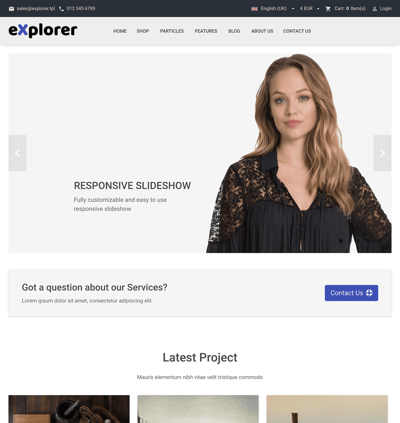 Explorer - Joomla! Template for HikaShop