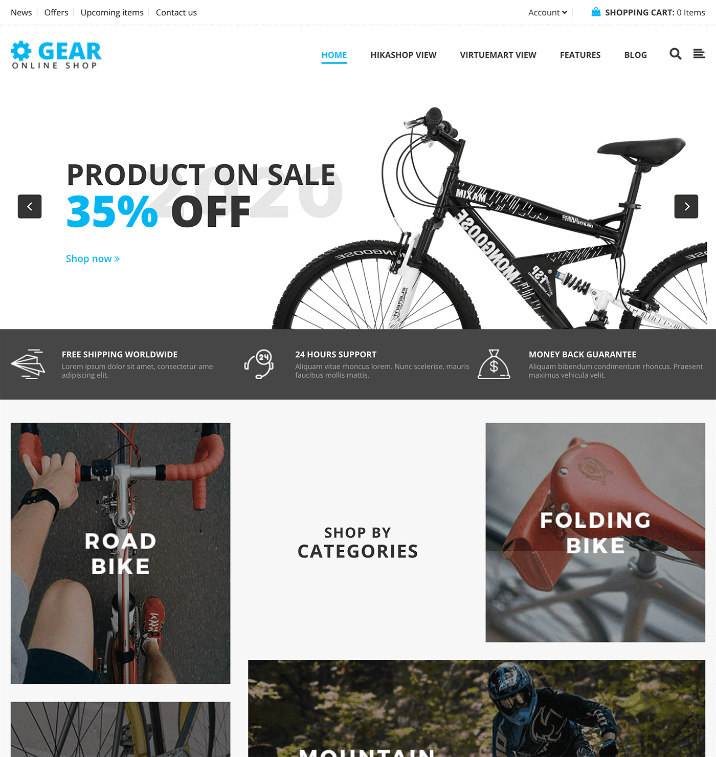 Gear - Joomla! Template for HikaShop and VirtueMart