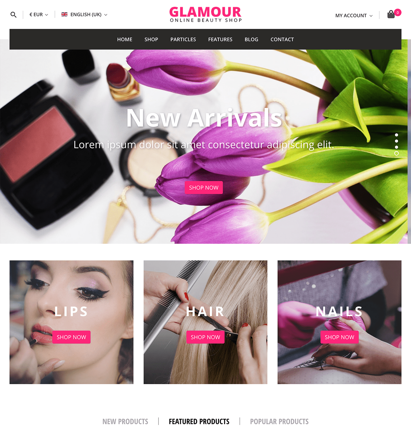 Glamour - Joomla! Template for HikaShop