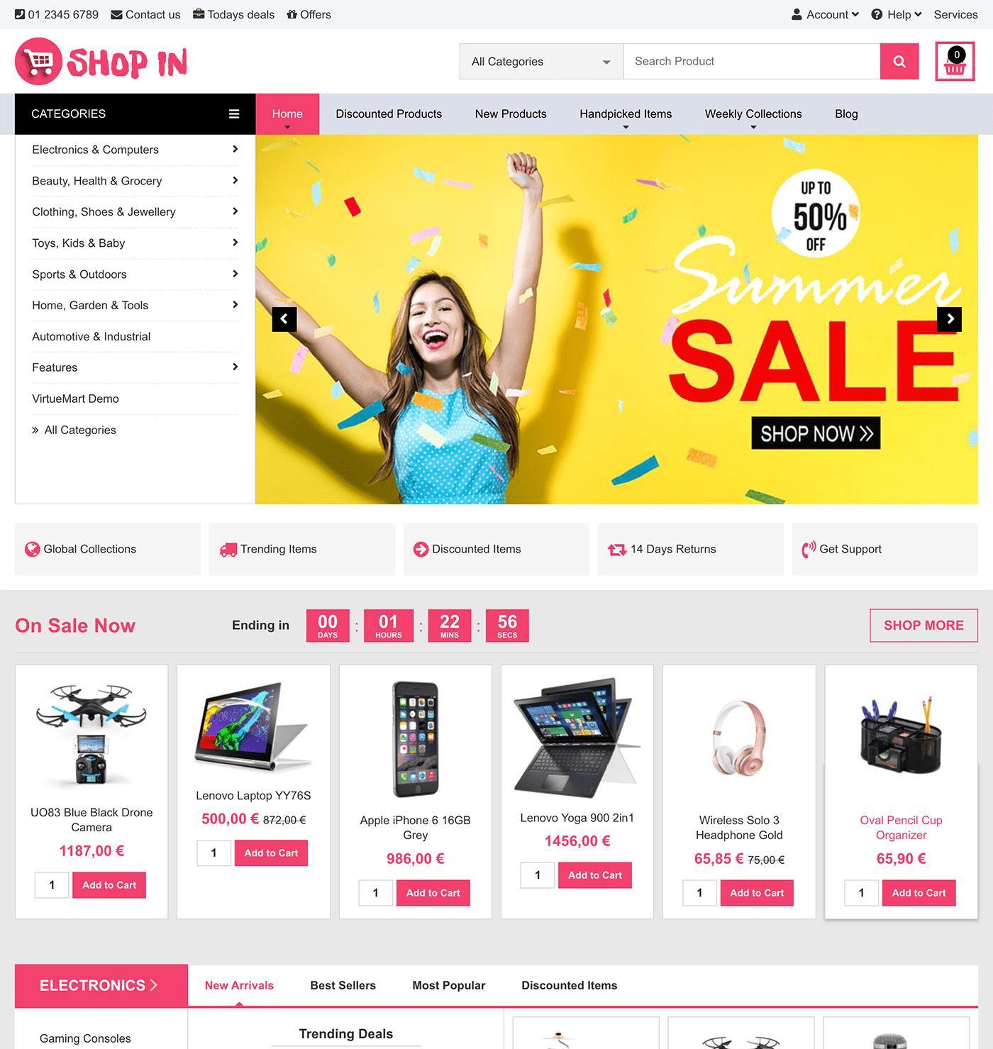 ShopIn - Joomla! Template for HikaShop and VirtueMart