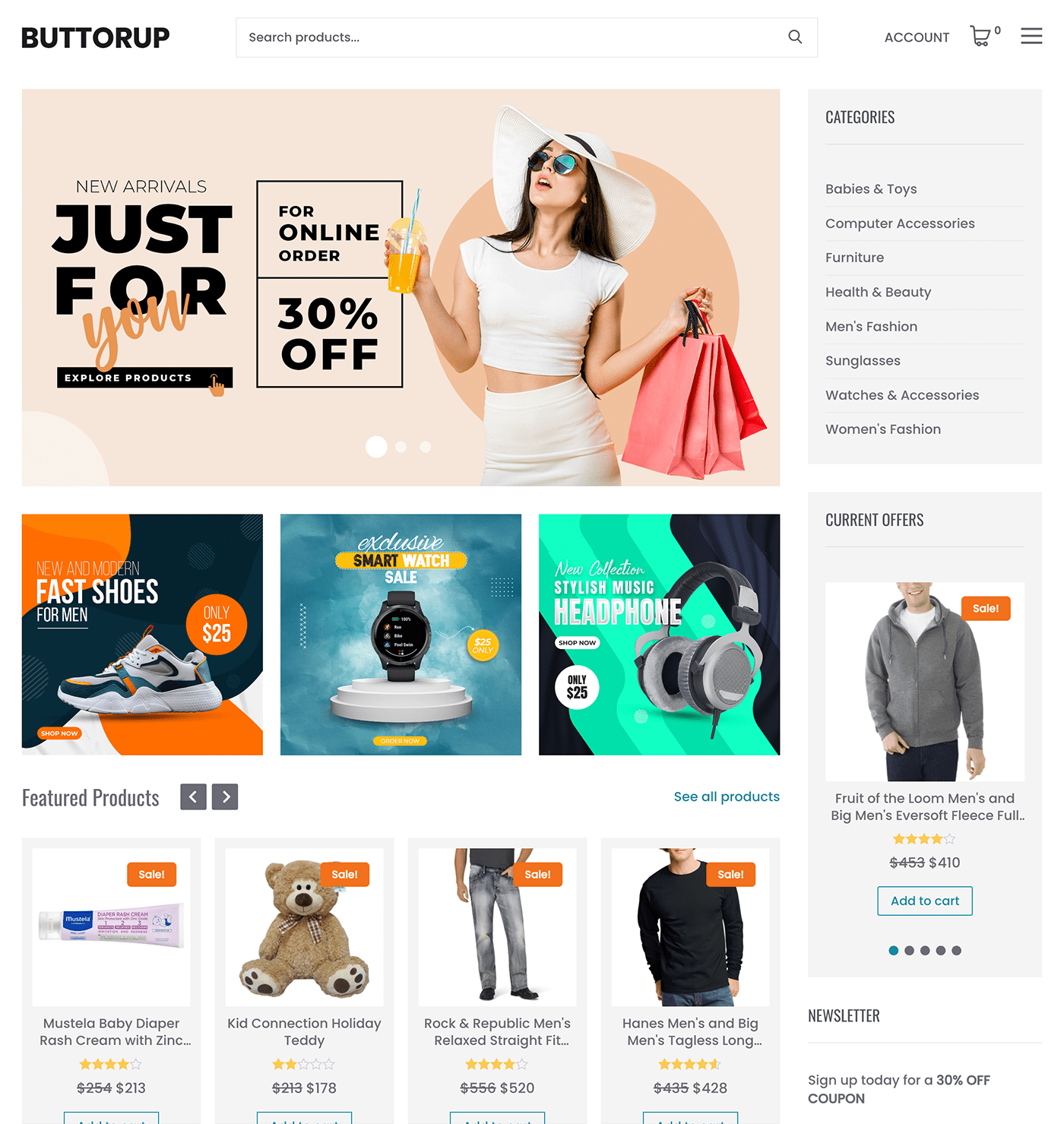 WT Buttorup - WordPress for WooCommerce Theme