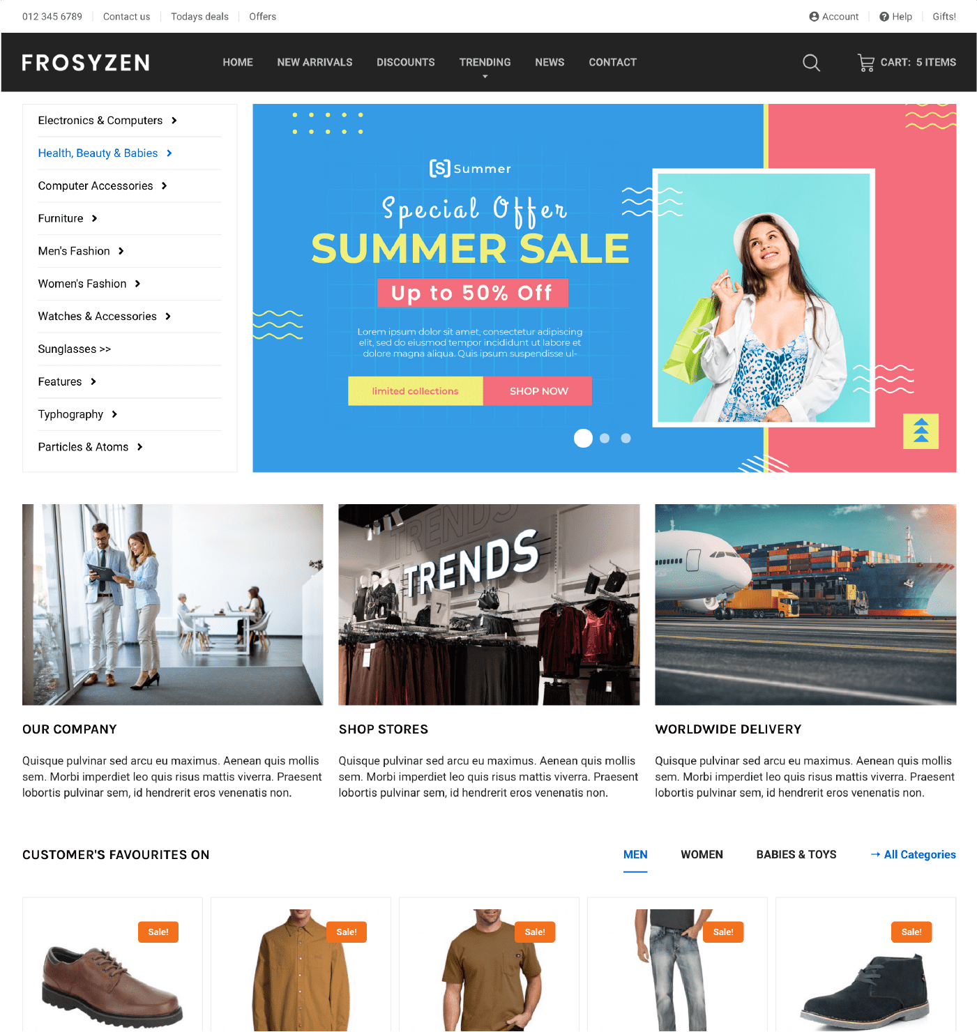 WT Frosyzen - WooCommerce Theme