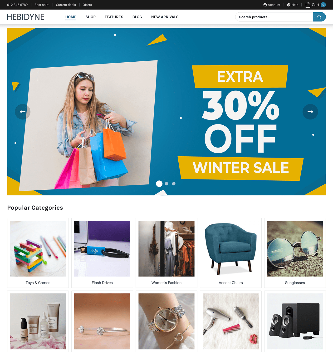 WT Hebidyne - WordPress for WooCommerce Theme