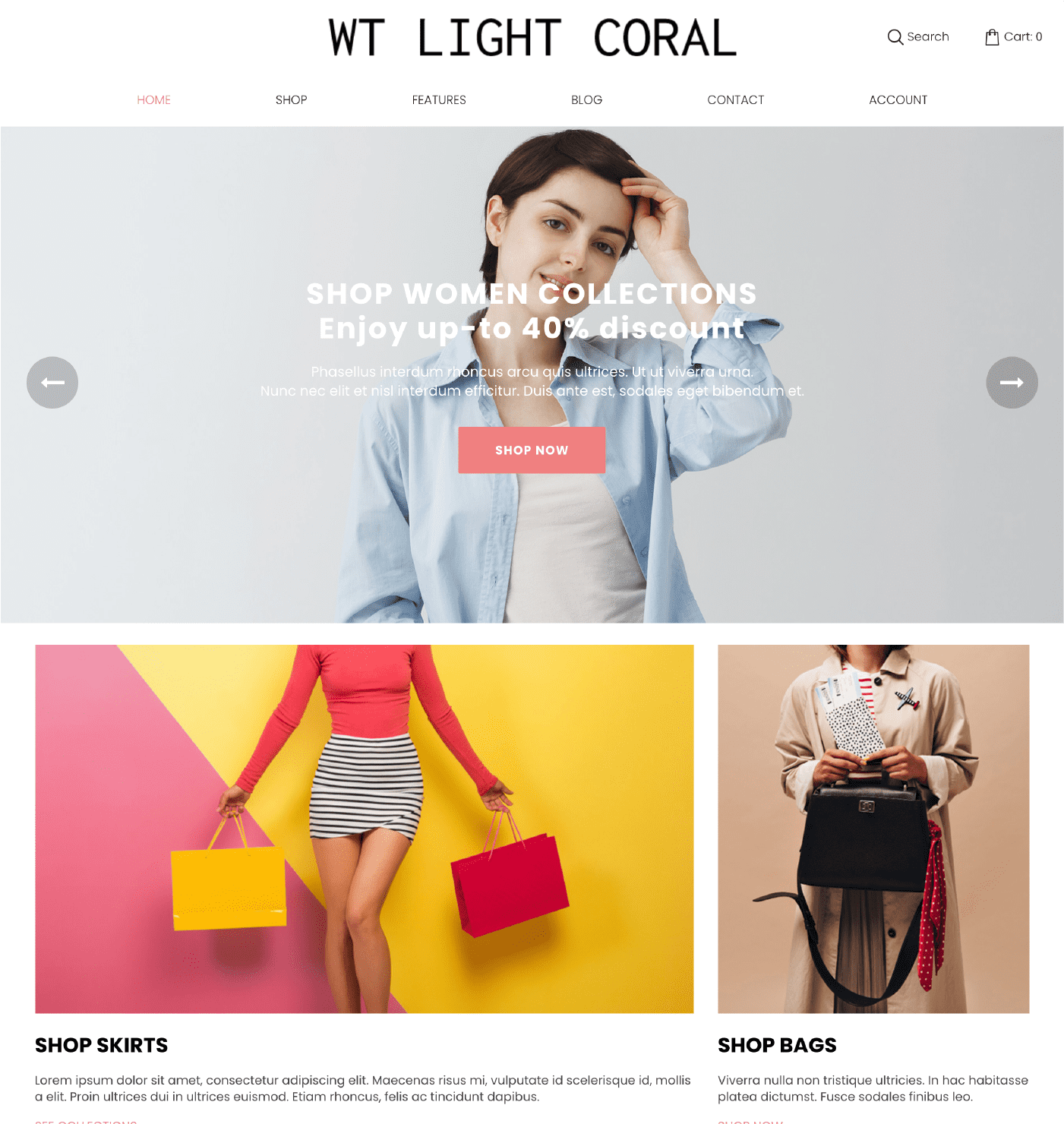WT Lightcoral - WordPress for WooCommerce Theme
