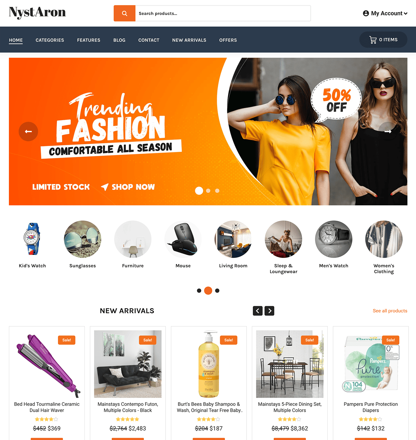 WT Nystaron - WordPress for WooCommerce Theme