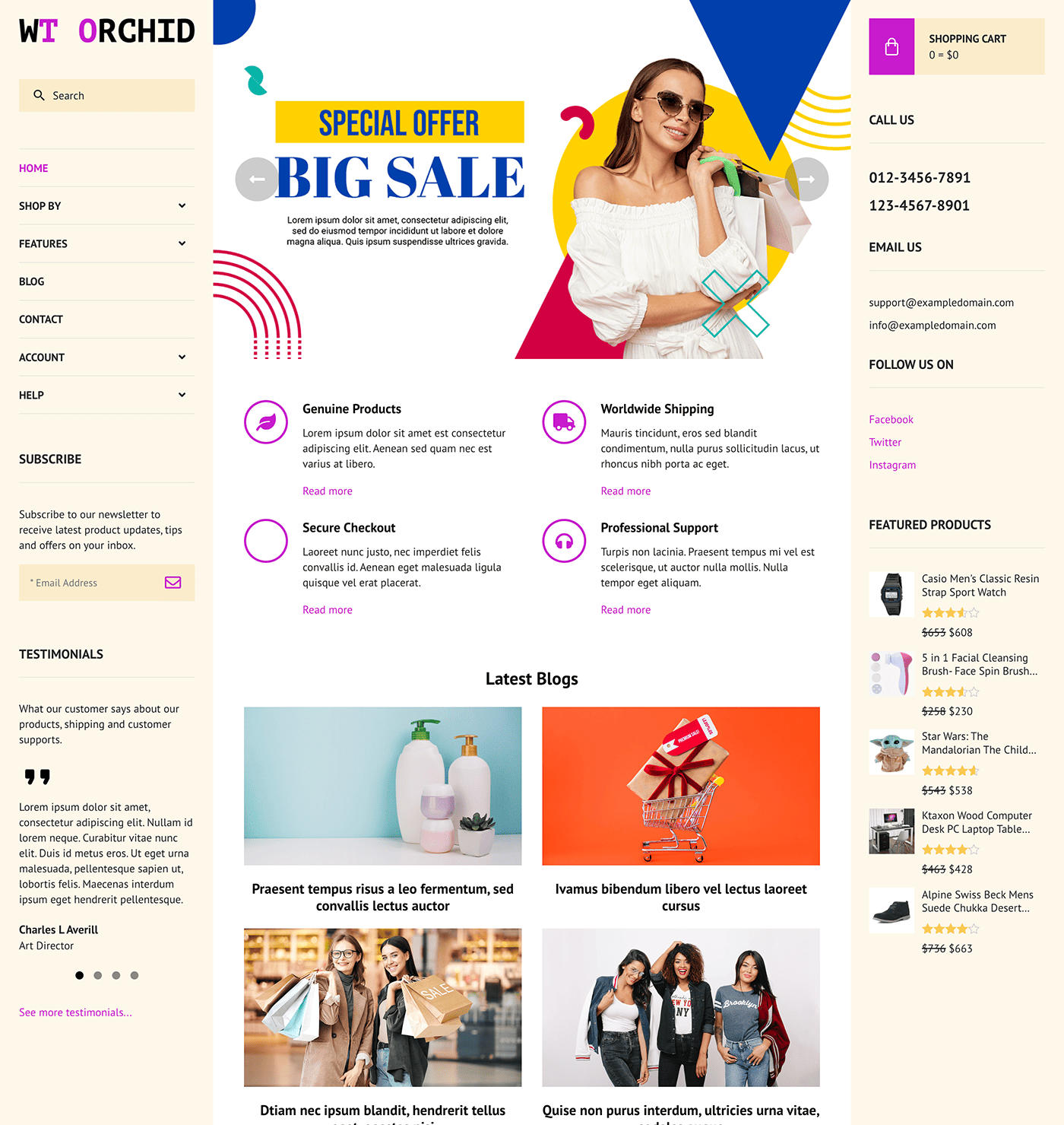 WT Orchid - WooCommerce Theme