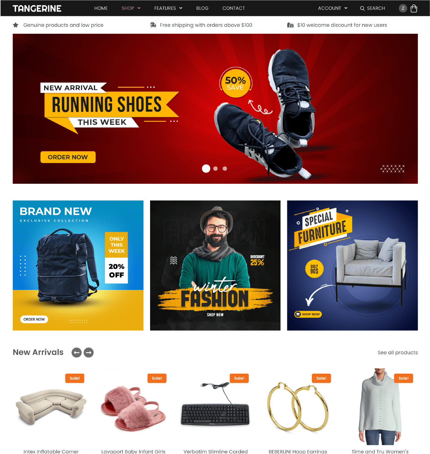 WT Tangerine - WordPress for WooCommerce Theme